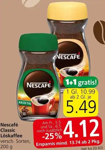 Spar Nescafé Classic Löskaffee versch. Sorten, 200g Angebot