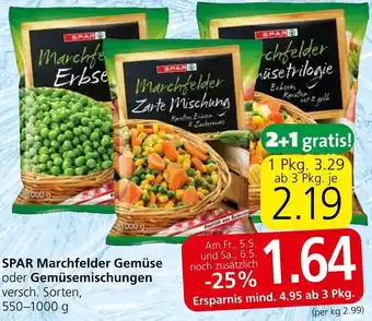 Spar SPAR Marchfelder Gemüse oder Gemüsemischungen versch. Sorten, 550-1000 g Angebot
