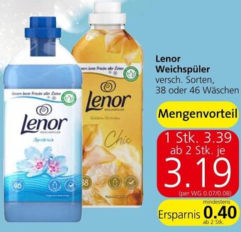 Spar Lenor Weichspüler versch. Sorten, 38 oder 46 Wäschen Angebot