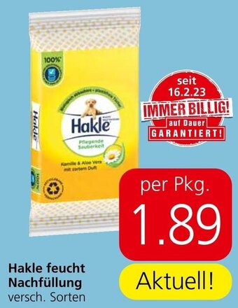 Spar Hakle feucht Nachfüllung versch. Sorten per Pkg. Angebot