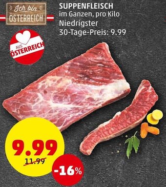 PENNY SUPPENFLEISCH im Ganzen, pro Kilo Angebot