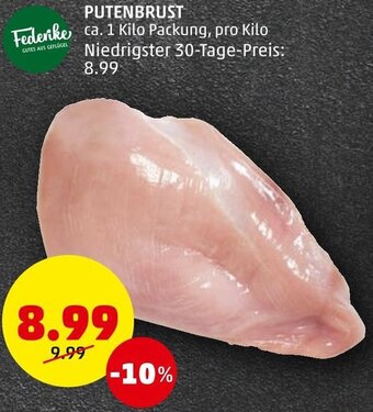 PENNY PUTENBRUST ca. 1 Kilo Packung, pro Kilo Angebot