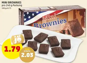 PENNY MINI BROWNIES pro 240 g Packung Angebot