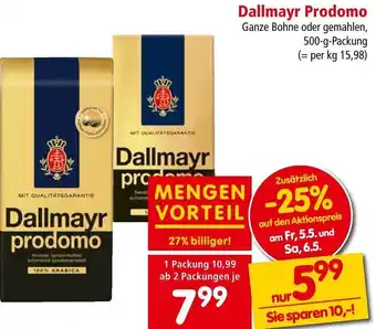 Interspar Dallmayr Prodomo Ganze BohneDallmayr prodomo Angebot