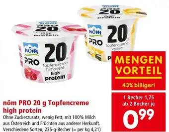 Interspar nöm PRO 20 g Topfencreme high protein 235-g-Becher Angebot