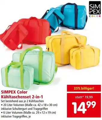 Interspar SIMPEX Color Kühltaschenset 2-in-1 Angebot