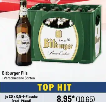 Metro Bitburger Pils je 20 x 0,5-1-Flasche (zzgl. Pfand) Angebot