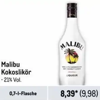 Metro Malibu Kokoslikör -21% Vol. 0,7-1-Flasche Angebot