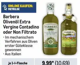Metro Barbera Olivenöl Extra Vergine Contadino oder Non Filtrato je 1-1-Flasche Angebot
