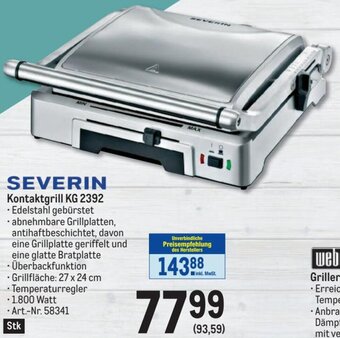 Metro SEVERIN Kontaktgrill KG 2392 Angebot