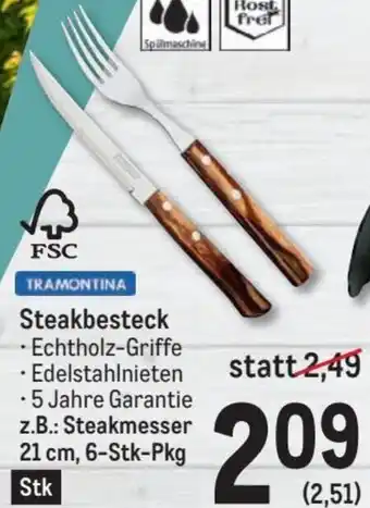 Metro Steakbesteck z.B.: Steakmesser 21 cm, 6-Stk-Pkg Stk Angebot