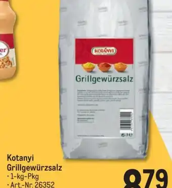 Metro Kotanyi Grillgewürzsalz • 1-kg-Pkg Angebot