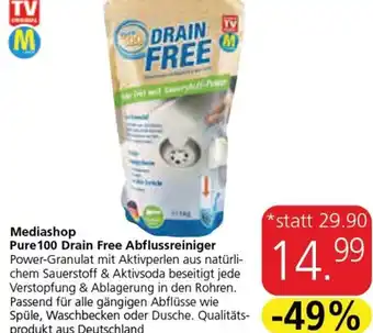 Eurospar Mediashop Pure 100 Drain Free Abflussreiniger Angebot