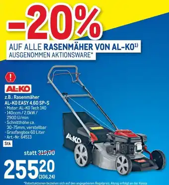 Metro AL-KO z.B.: Rasenmäher AL-KO EASY 4.60 SP-S Angebot