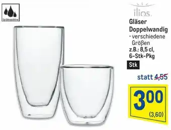 Metro ilios. Gläser Doppelwandig 6-Stk-Pkg Angebot