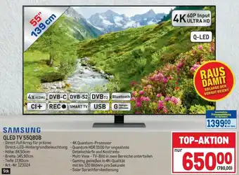 Metro SAMSUNG QLED TV 55Q80B Angebot