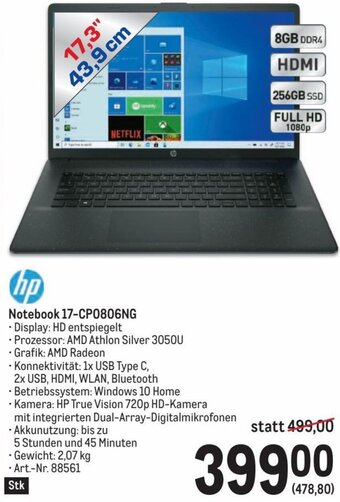 Metro hp Notebook 17-CP0806NG Angebot