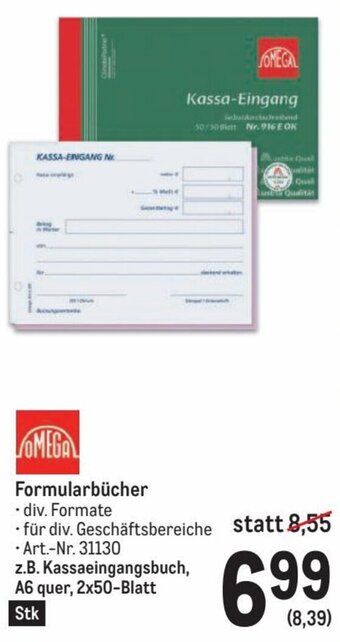 Metro OMEGA Formularbücher Angebot