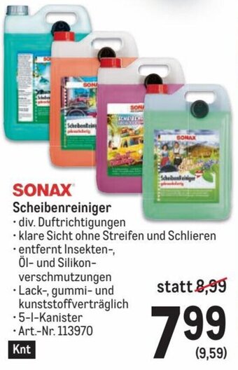 Metro SONAX Scheibenreiniger Angebot