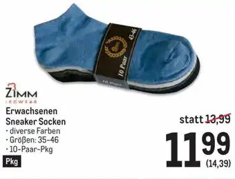 Metro Zimm LEGWEAR Erwachsenen Sneaker Socken • diverse Farben • Größen: 35-46 Angebot