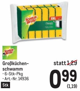 Metro Scotch Brite Großküchen- schwamm • 6-Stk-Pkg Angebot