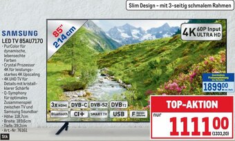 Metro SAMSUNG LED TV 85AU7170 Angebot