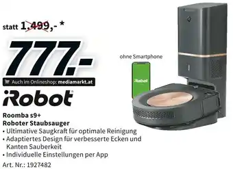 Media Markt Robot Roomba s9+ Roboter Staubsauger Angebot