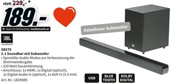 Media Markt SB170 2.1 Soundbar mit Subwoofer Angebot