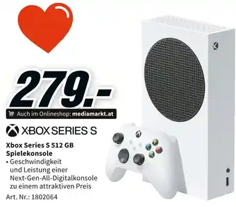 Media Markt XBOX SERIES S Xbox Series S 512 GB Spielekonsole Angebot