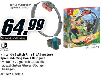 Media Markt Nintendo Switch Ring Fit Adventure Spiel inkl. Ring Con + Beingurt Angebot