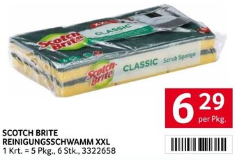 Transgourmet SCOTCH BRITE REINIGUNGSSCHWAMM XXL 1 Krt. = 5 Pkg., 6 Stk., 3322658 per Pkg. Angebot