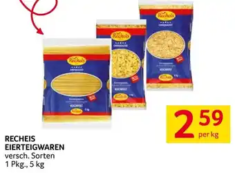 Transgourmet RECHEIS EIERTEIGWAREN versch. Sorten 1 Pkg., 5 kg per kg Angebot