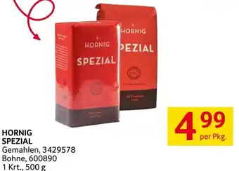 Transgourmet HORNIG SPEZIAL Gemahlen, 3429578 Bohne, 600890 1 Krt., 500 g Angebot