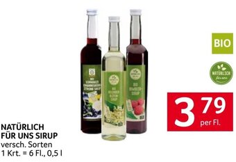 Transgourmet NATÜRLICH FÜR UNS SIRUP versch. Sorten per Fl. Angebot