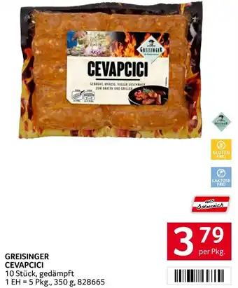 Transgourmet GREISINGER CEVAPCICI per Pkg. Angebot