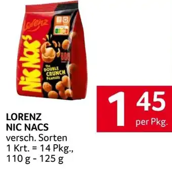 Transgourmet LORENZ NIC NACS versch. Sorten 1 Krt. = 14 Pkg., 110 g - 125 g per Pkg. Angebot