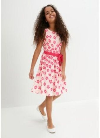 Bonprix Mädchen jerseykleid mit gürtel Angebot