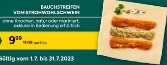 Billa BAUCHSTREIFEN VOM STROHWOHLSCHWEIN Angebot