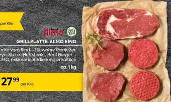 Billa TIER GRILLPLATTE ALMO RIND 1kg Angebot