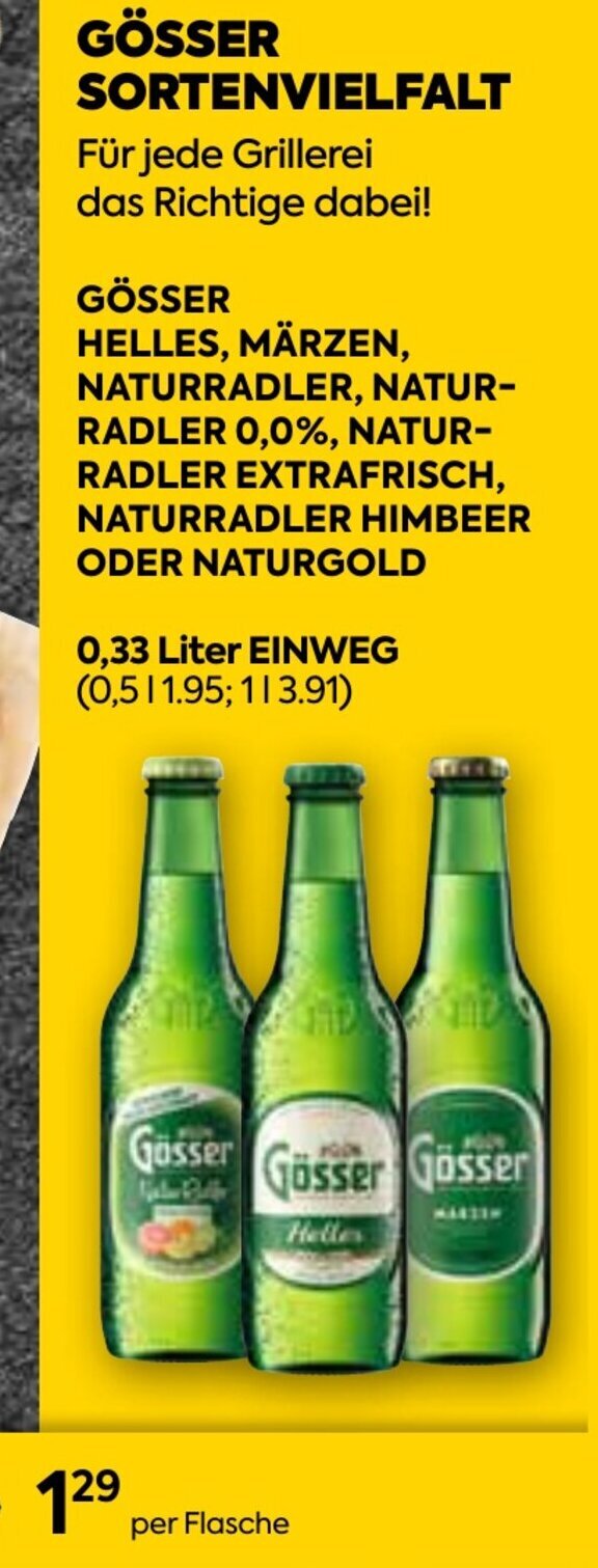 Billa GÖSSER SORTENVIELFALT 0,33 Liter Angebot
