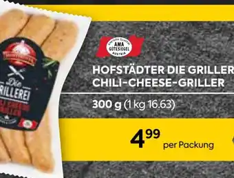 Billa HOFSTÄDTER DIE GRILLEREI CHILI-CHEESE-GRILLER 300 g Angebot