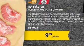 Billa HOFSTÄDTER FLEDERMAUS VOM SCHWEIN 400g Angebot