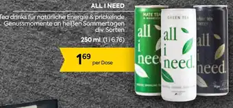 Billa ALL I NEED 250 ml Angebot