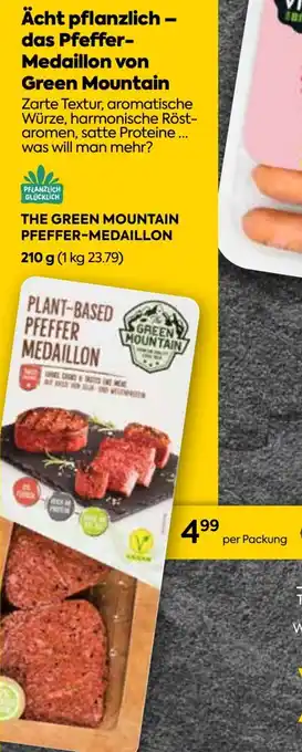 Billa Ächt pflanzlich – das Pfeffer-Medaillon von Green Mountain 210 g Angebot