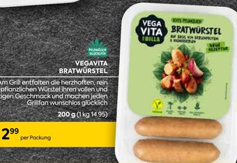 Billa VEGAVITA BRATWÜRSTEL 200 g Angebot