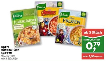 ADEG Knorr Bitte zu Tisch Suppen div. Sorten ab 3 Stück je Angebot