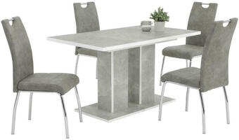 Möbelix Tischgruppe susi ii 5-teilig holz dekor grau/dunkelgrau Angebot