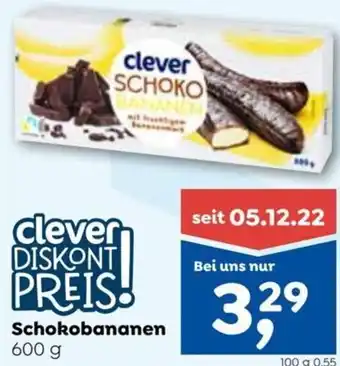 ADEG clever DISKONT Schokobananen 600 g Angebot