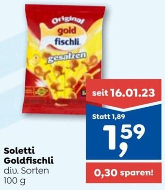 ADEG Soletti Goldfischli diu. Sorten 100 g Angebot