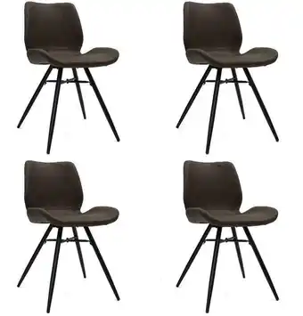 Möbelix Stuhl barron lederlook taupe gepolstert, 4er-set Angebot